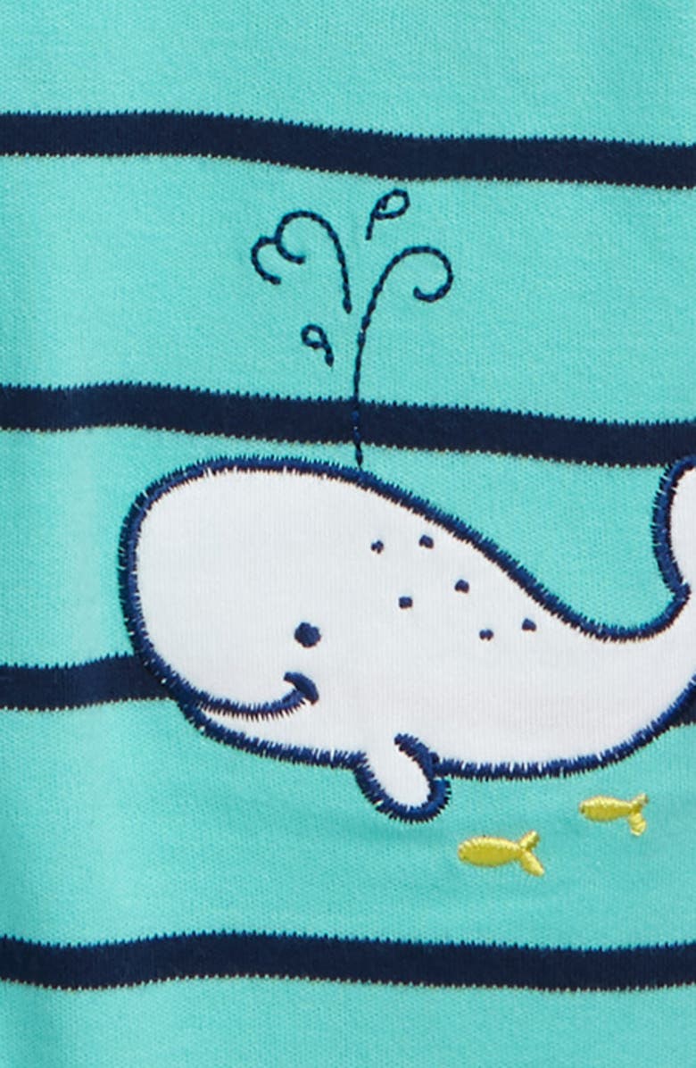 Little Me Whale 2-Pack Rompers, Alternate, color, 