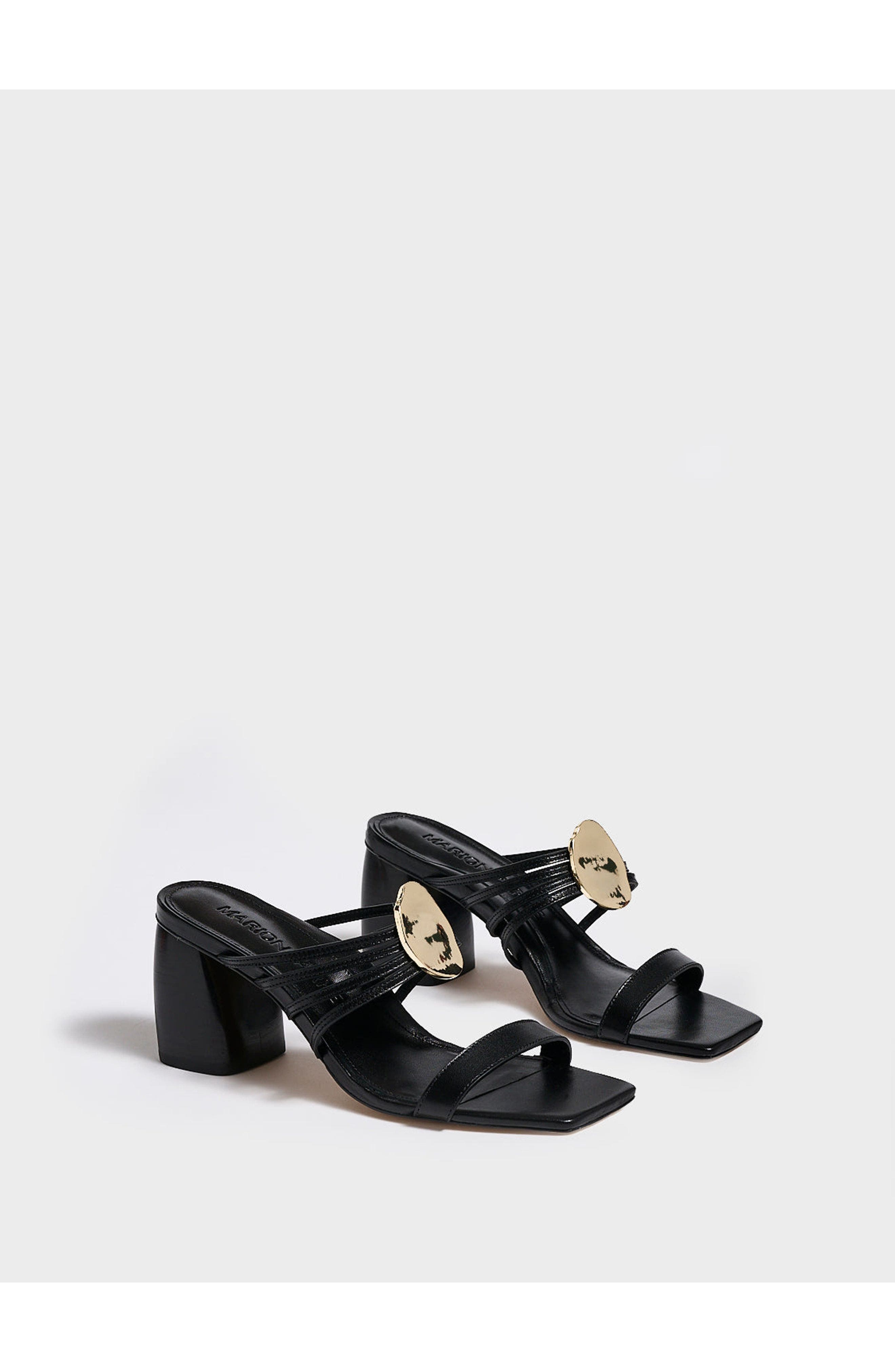MARION PARKE Mia Block Heel | Nappa, Alternate, color, Black