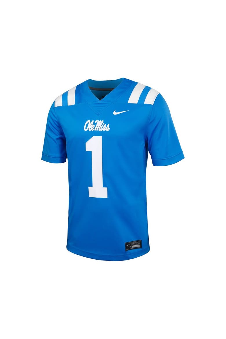 Men's Nike #1 Powder Blue Ole Miss Rebels Untouchable Football Jersey, Alternate, color, Powder Blue