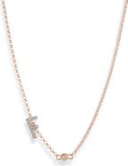 MESHMERISE Bezel Diamond Initial Chain Necklace - 0.2ct.