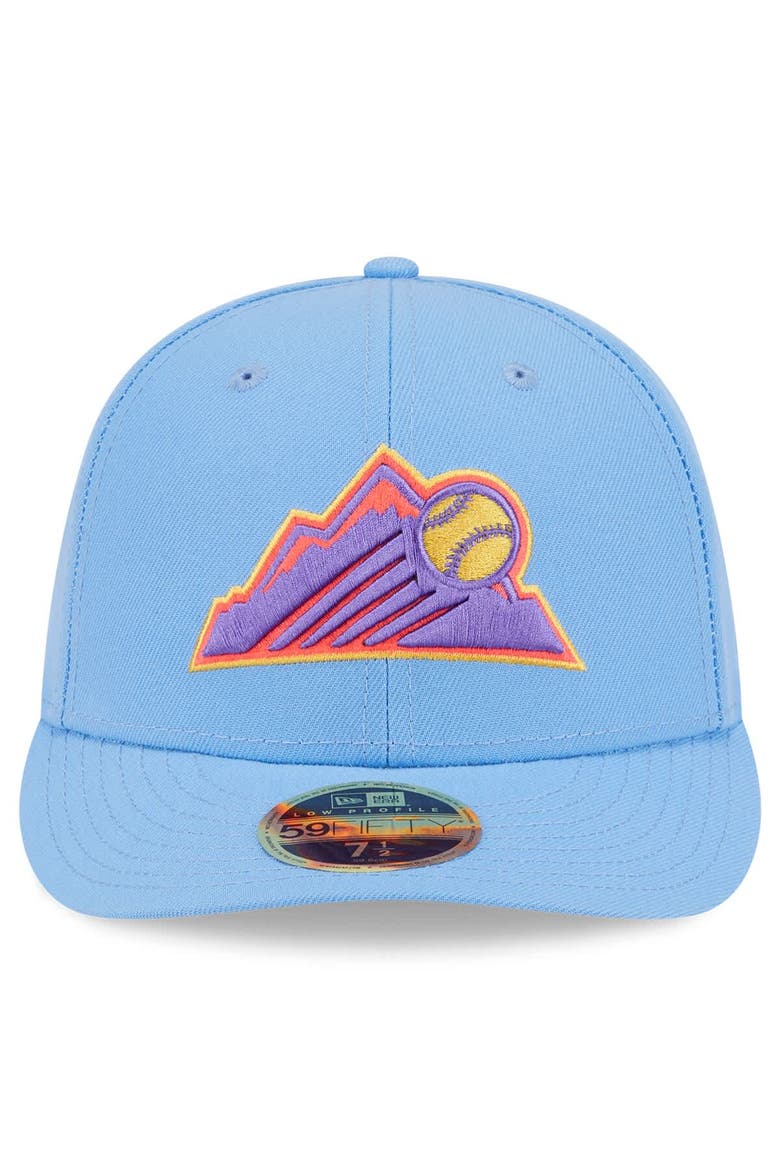 Men's New Era Light Blue Colorado Rockies 2025 City Connect Low Profile 59FIFTY Fitted Hat, Alternate, color, Light Blue