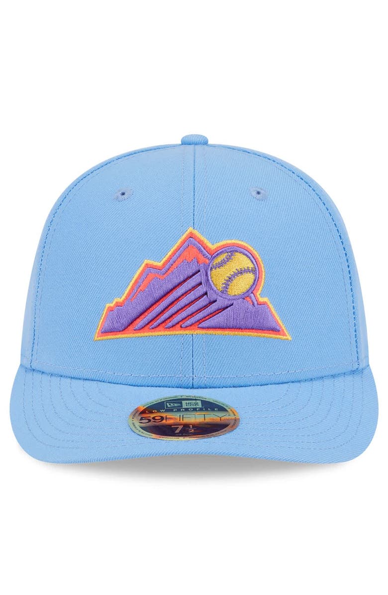 New Era Men's New Era Light Blue Colorado Rockies 2025 City Connect Low Profile 59FIFTY Fitted Hat, Alternate, color, Light Blue