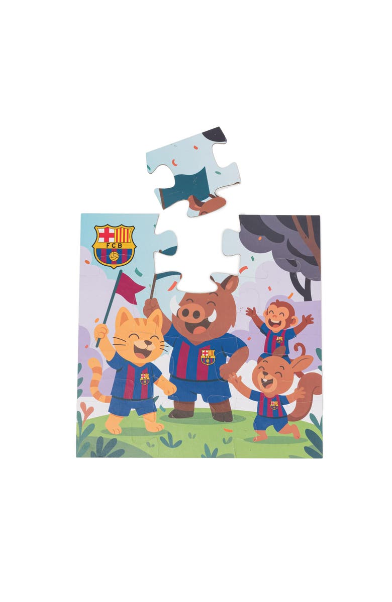 Miniland FC Barcelona Soccer 24 Piece Children's Jigsaw Puzzle, Alternate, color, Multi