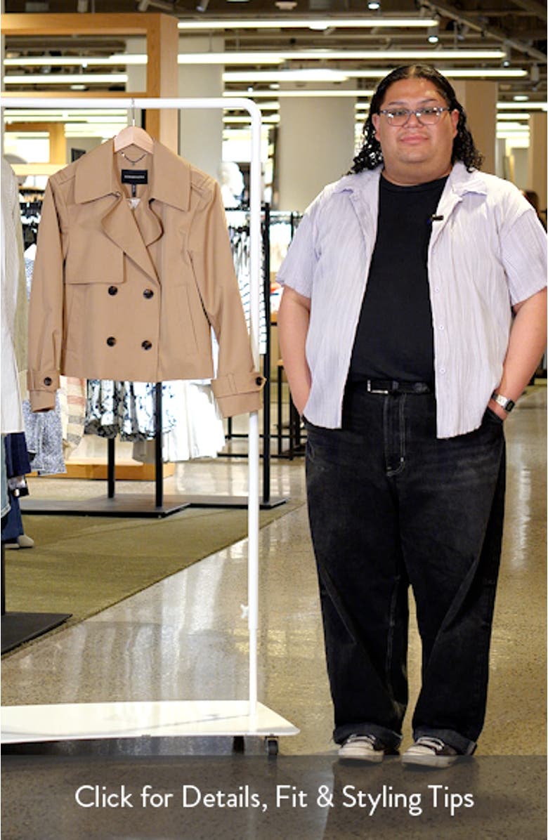 Floral Lining Short Trench Coat, sales video thumbnail