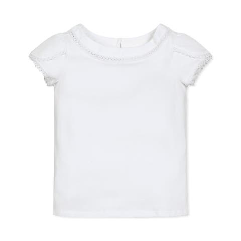 Baby Girls' Organic Knit Top with Tulip Sleeves, Infant