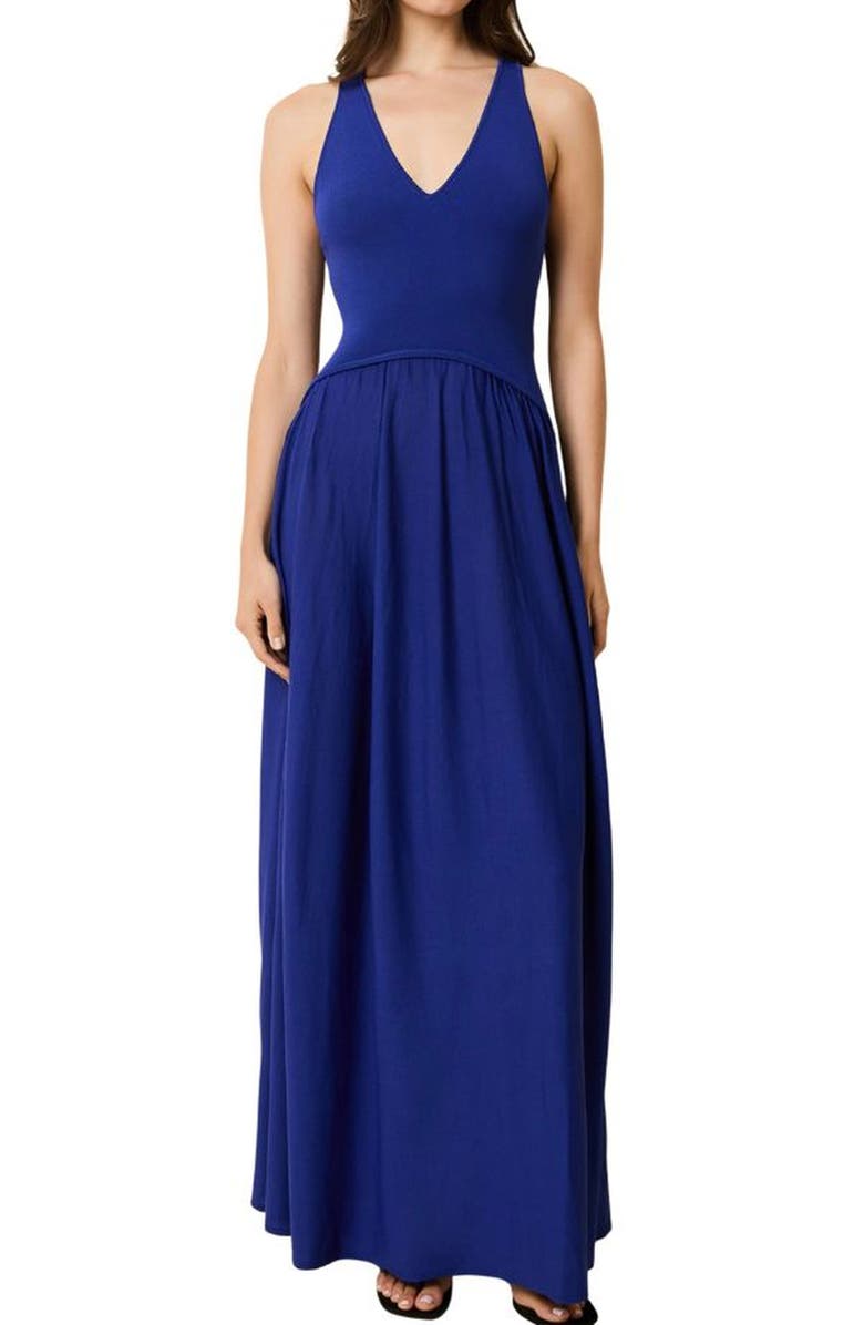 Solid & Striped The Maggie Crossback Maxi Dress, Main, color, Twilight