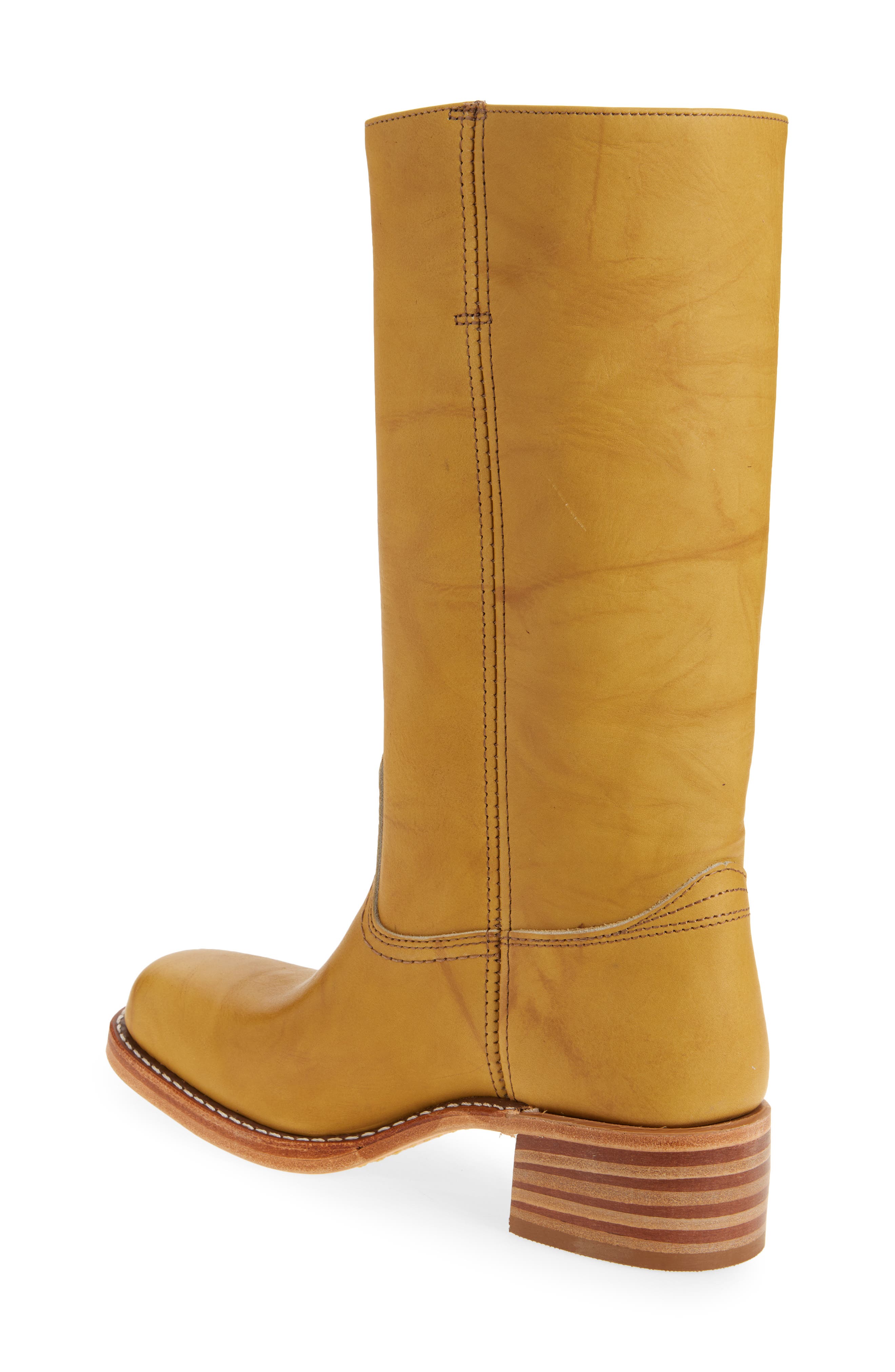 Campus Knee High Boot, Alternate, color, BANANA - MONTANA LEATHER