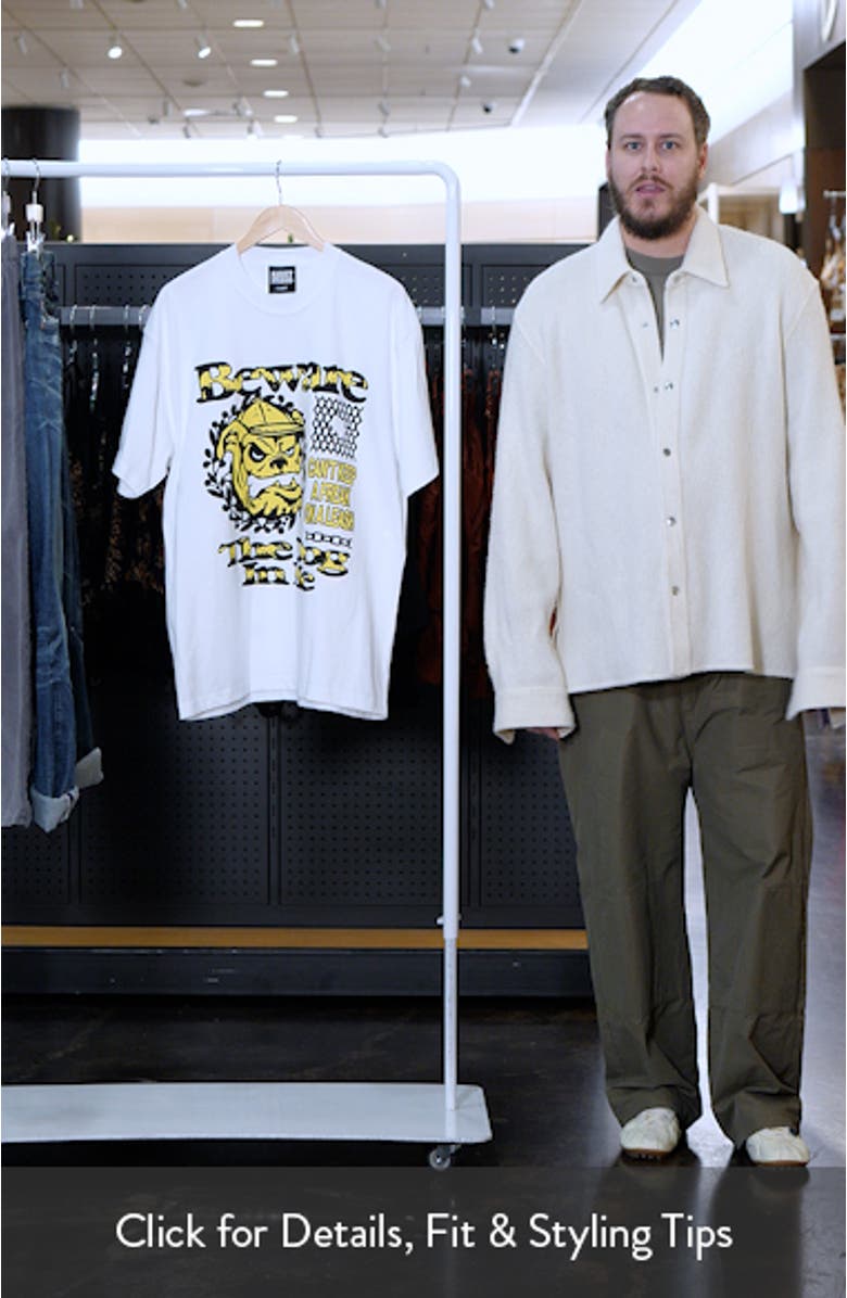 Beware Dog in Me Cotton Graphic T-Shirt, sales video thumbnail