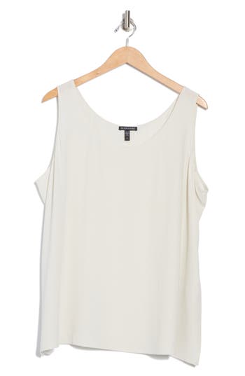 Eileen Fisher Scoop Neck Silk Tank Top