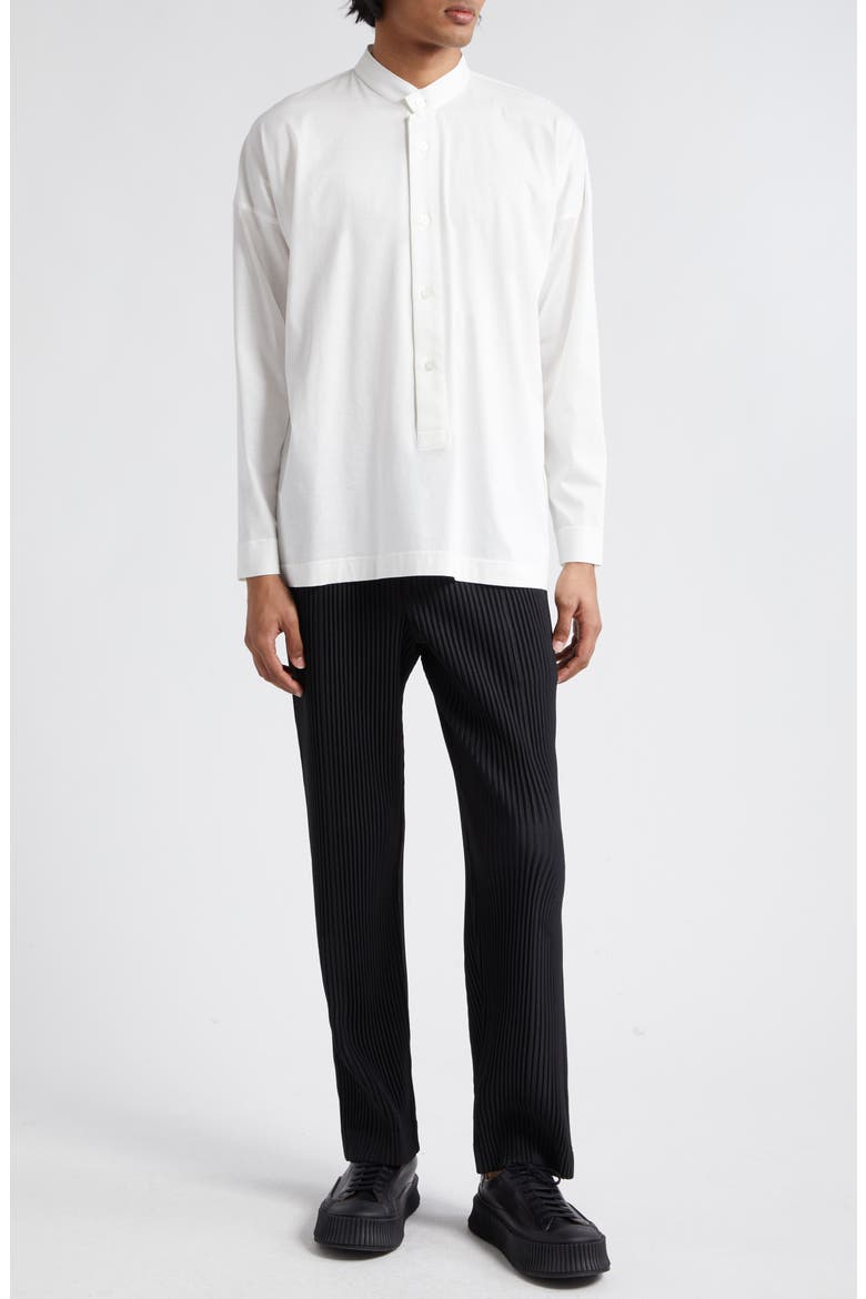 Pleated Tailored Straight Leg Pants, Alternate, color, BLACK