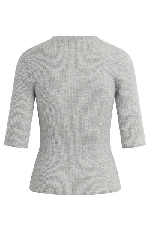 Favorite Daughter The Amelia Elbow Sleeve Wool Sweater In Heather Grey
