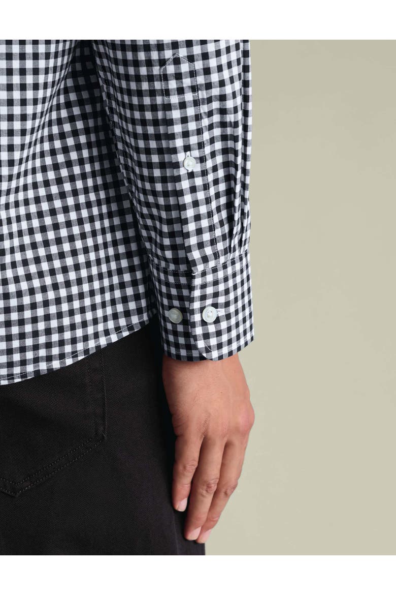 Check Strech Washed Poplin Shirt, Alternate, color, Dark Navy