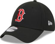 New Era Men's New Era Black Boston Red Sox Logo 39THIRTY Flex Hat