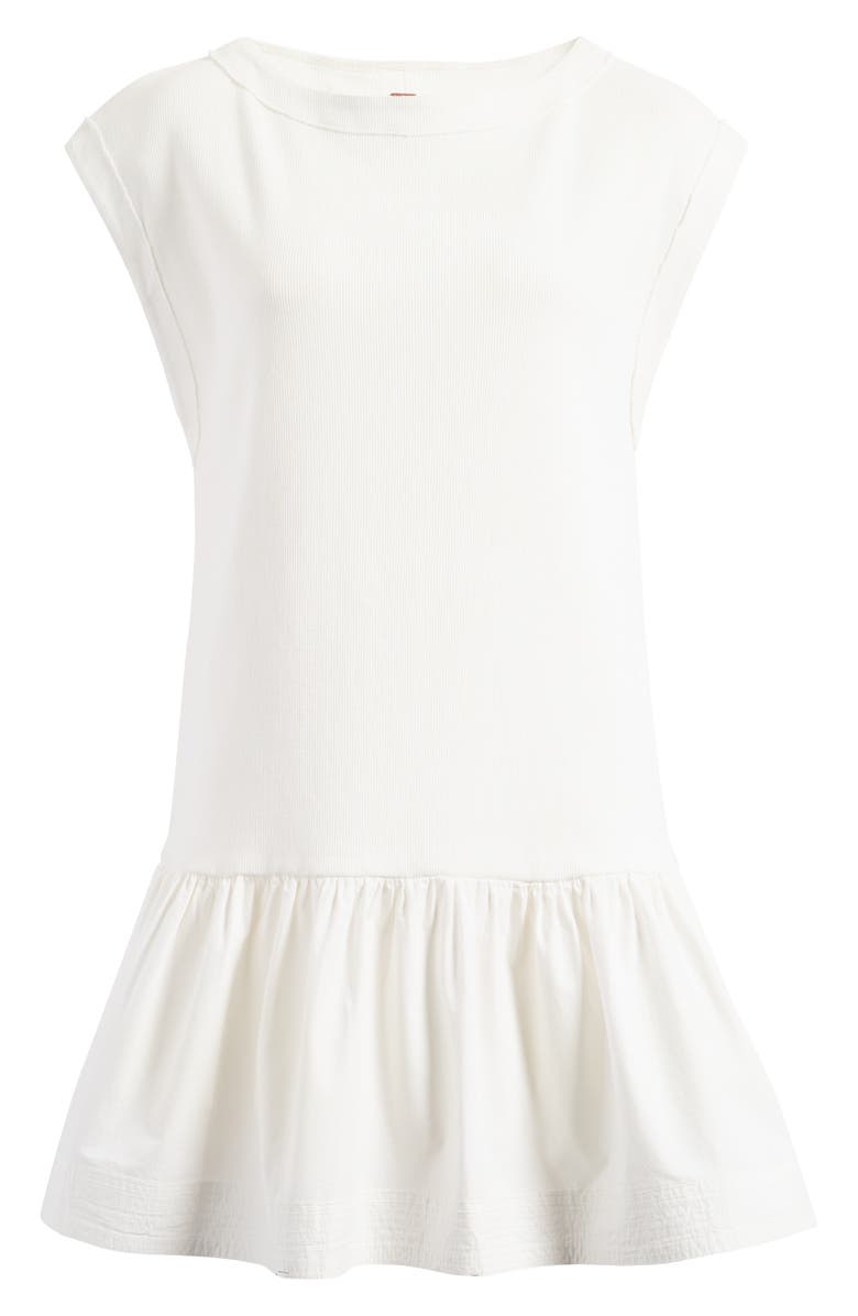 Free People Enya Mixed Media Minidress, Alternate, color, Bright White