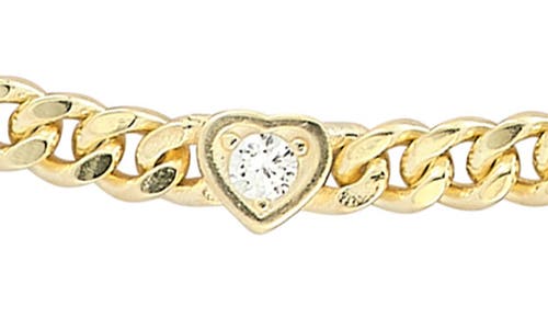 Chloe & Madison Chloe And Madison Heart Curb Chain Necklace In Gold