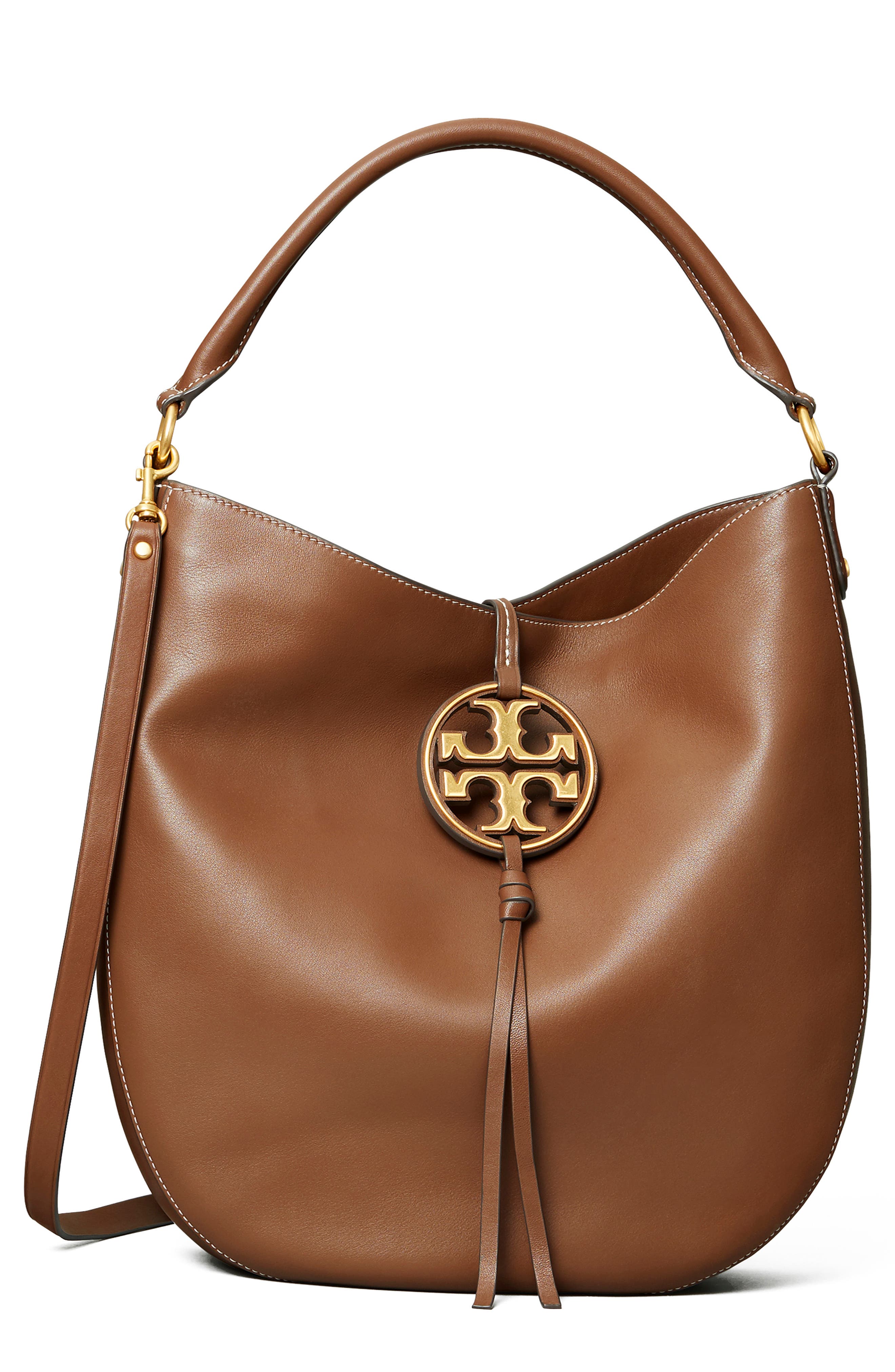 Tory Burch Miller Leather Hobo Bag, Main, color, 