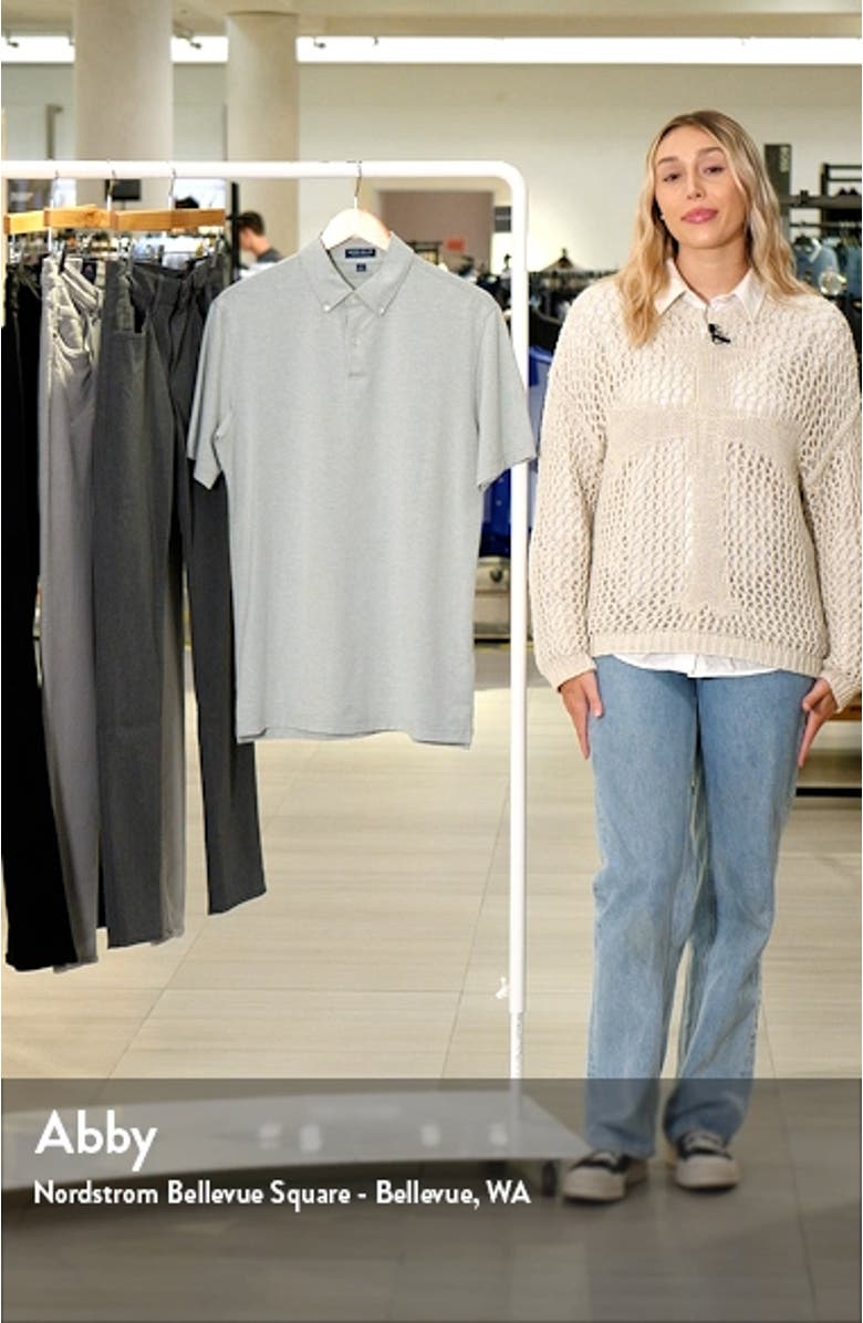 Albatross Pima Cotton Blend Piqué Button-Down Polo, sales video thumbnail