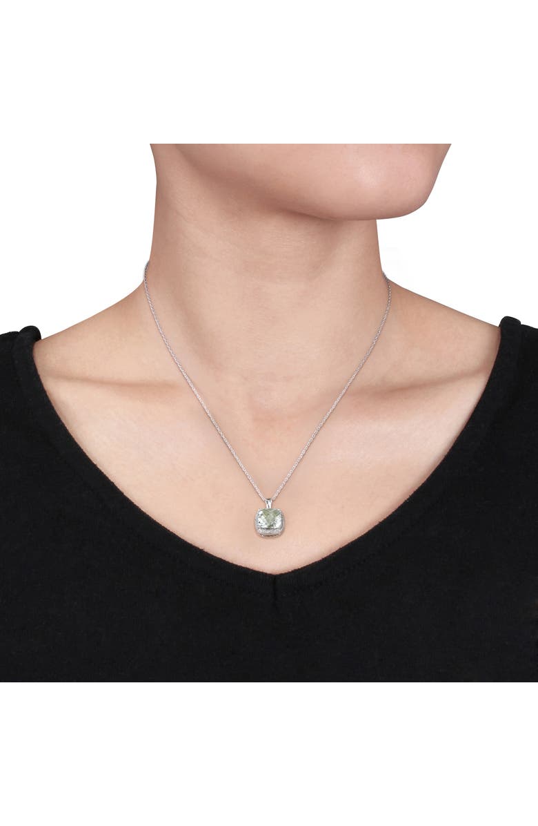 Julianna B. Diamond Halo Pendant Necklace 10k, Alternate, color, 