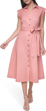 Calvin Klein Belted Midi Shirtdress