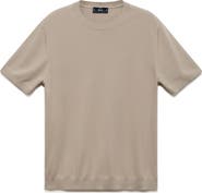 MANGO Short Sleeve Cotton Crewneck Sweater
