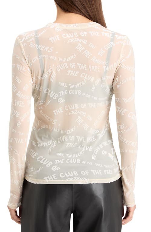 Scotch & Soda Free Thinkers Burnout Long Sleeve T-shirt In Soft Ice