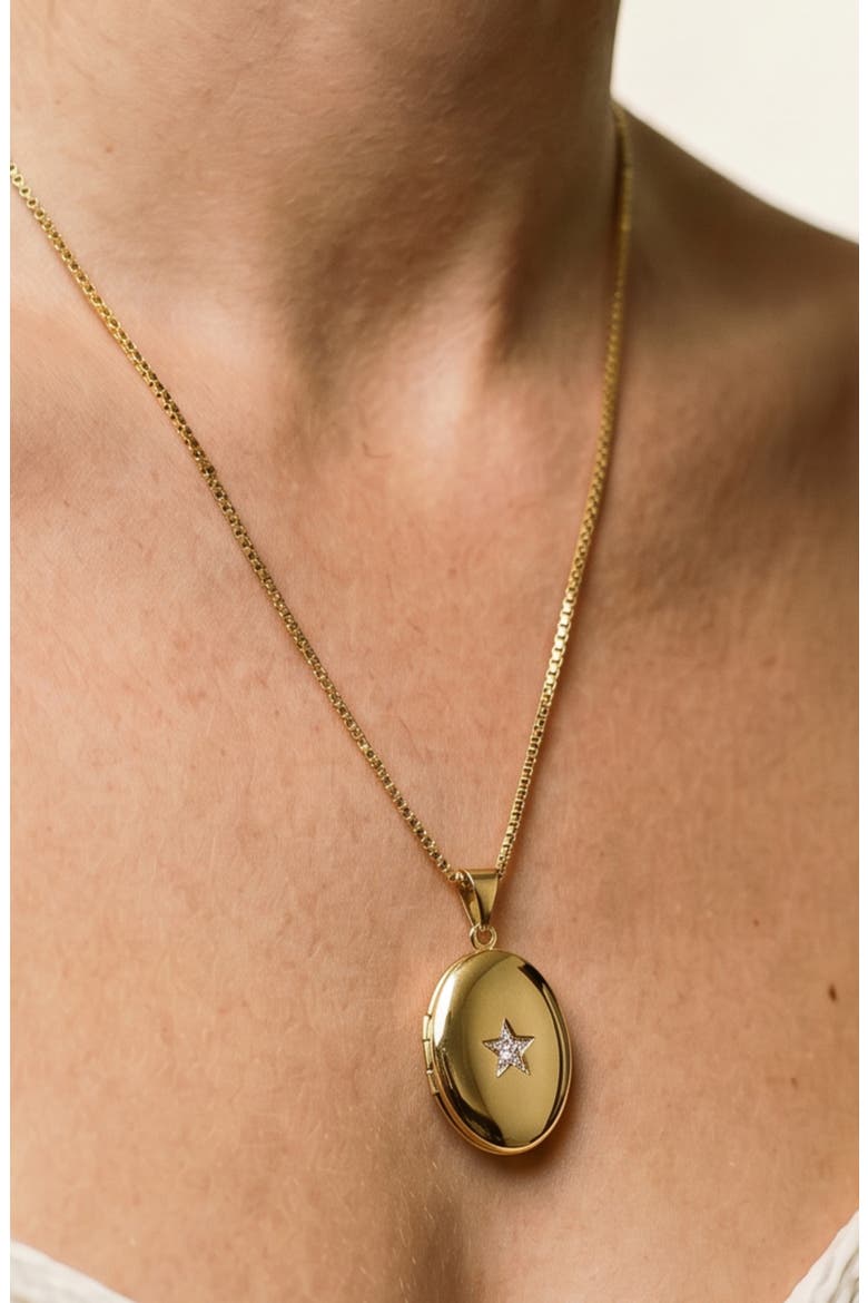 Oval Locket Pendant Necklace, Alternate, color, GOLD