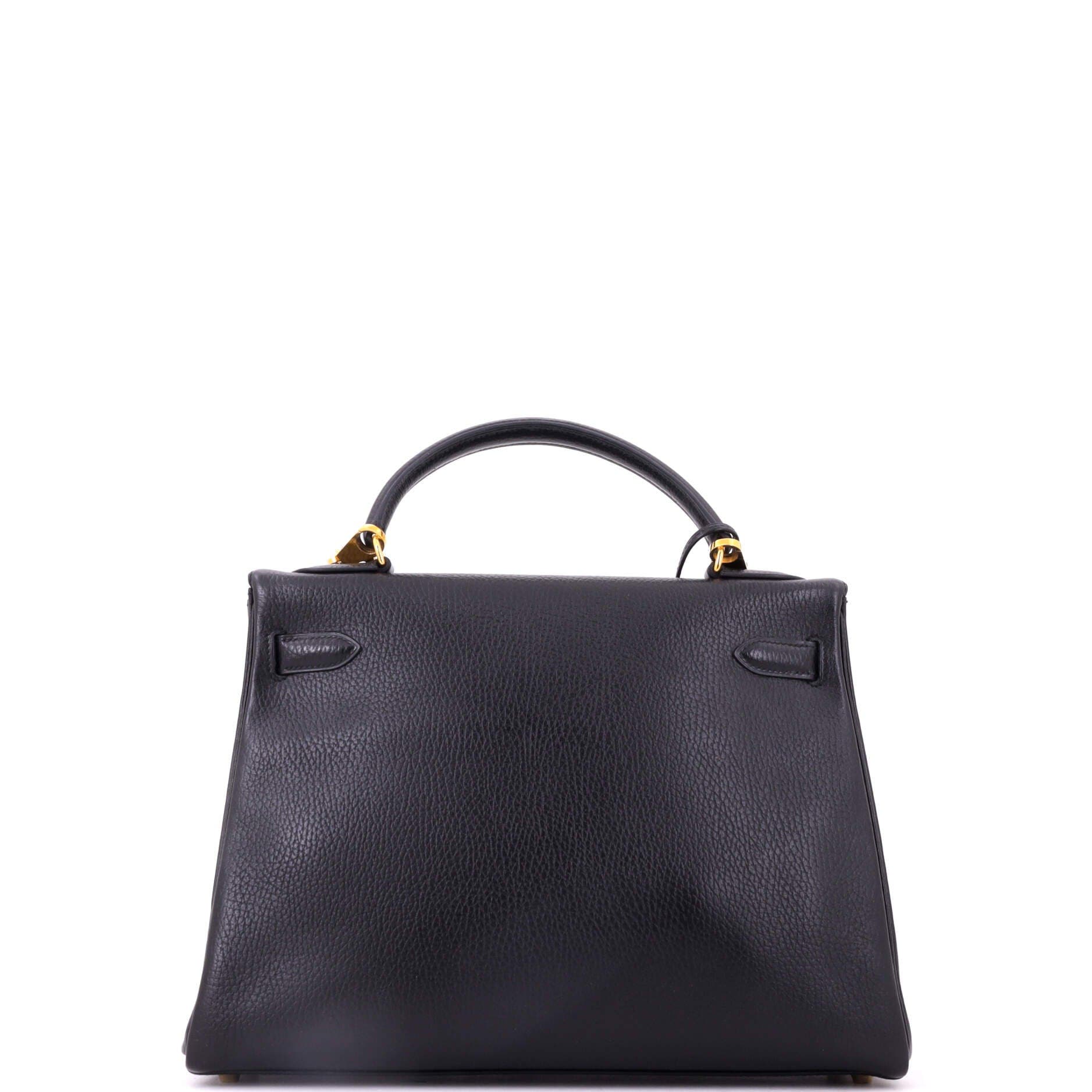 Kelly Handbag Black Ardennes with Gold Hardware 32, Alternate, color, Black