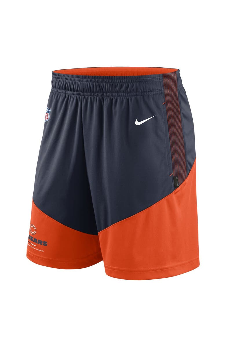 Nike Men's Nike Navy/Orange Chicago Bears Sideline Primary Lockup Performance Shorts, Alternate, color, Navy
