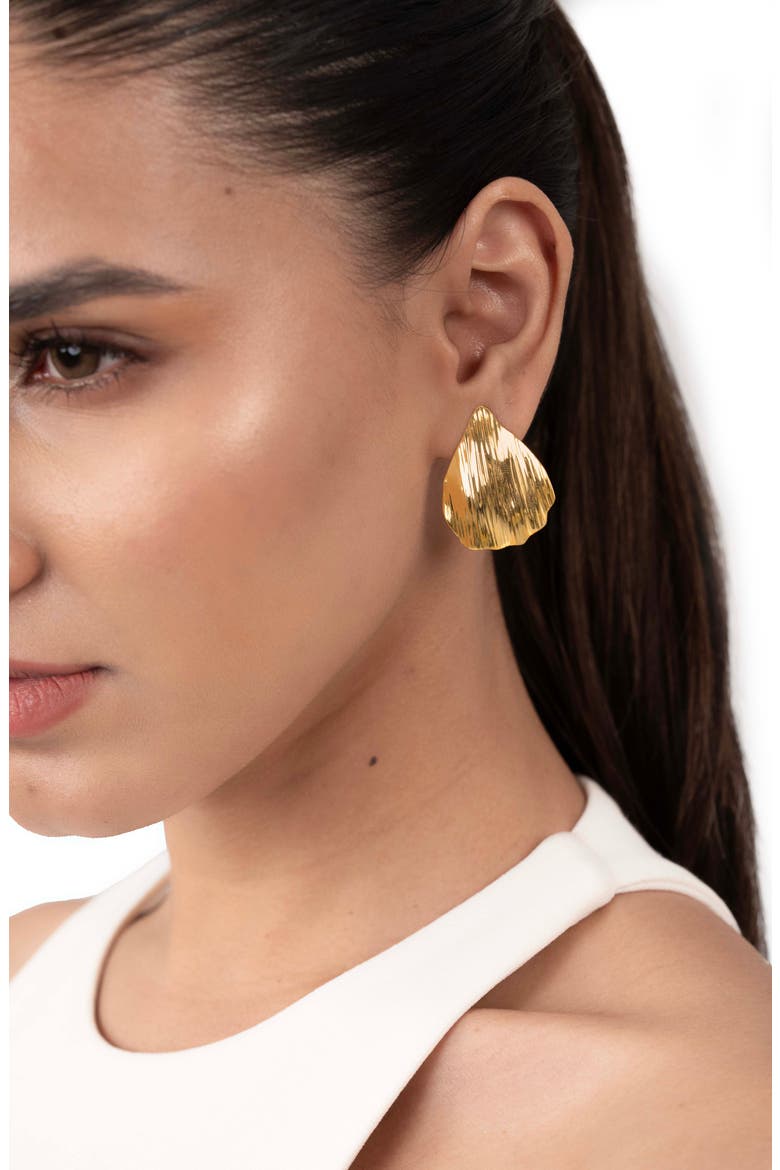 Zaria Oversize Earrings, Alternate, color, GOLD
