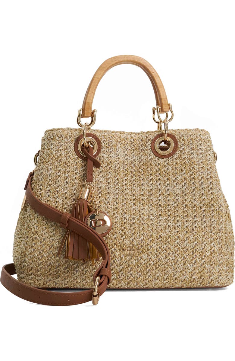 Dune London Demmy Woven Top Handle Bag, Alternate, color, Natural