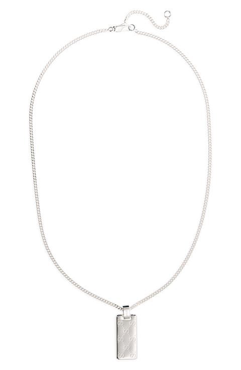 Signature Tag Pendant Necklace