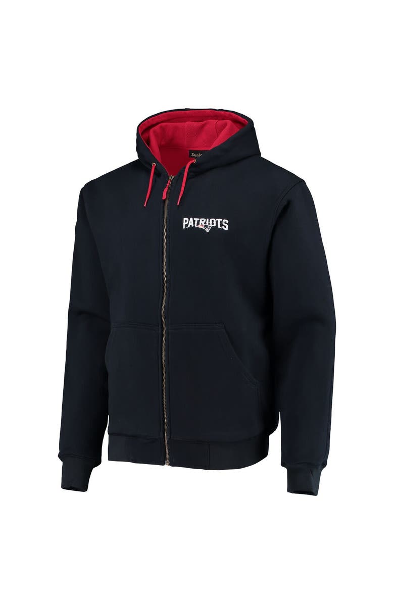 DUNBROOKE Men's Dunbrooke Navy New England Patriots Craftsman Thermal-Lined Full-Zip Hoodie, Alternate, color, 