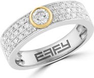 EFFY Sterling Silver Lab Grown Diamond Band Ring