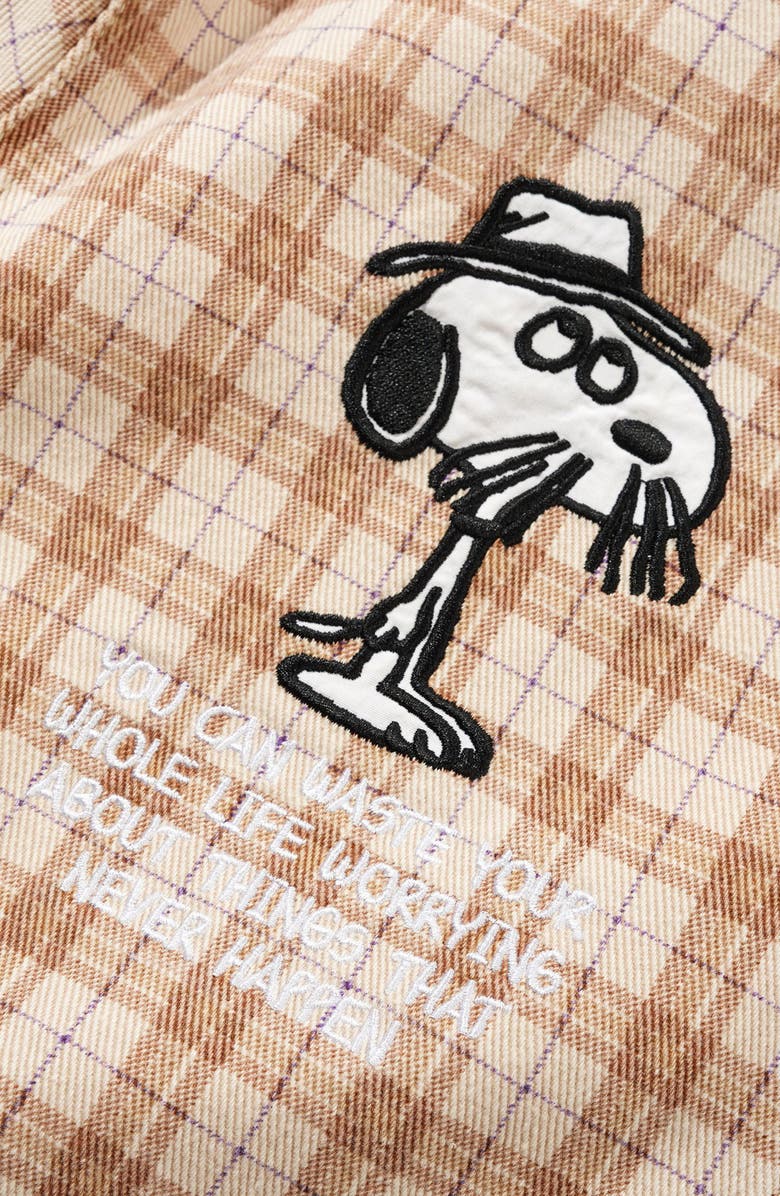 Butter Goods Peanuts<sup>®</sup> Snoopy Spike Cotton Jacket, Alternate, color, Sandstone Plaid