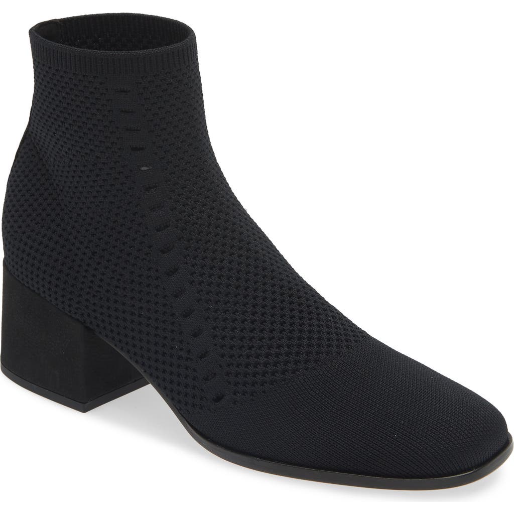 Eileen Fisher Womens Suede Trim Stretch Booties In Black