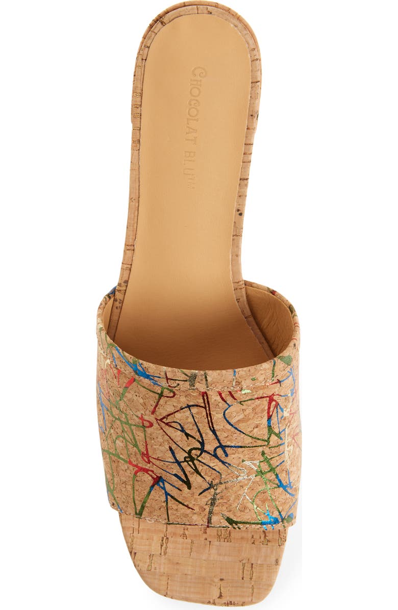 Chocolat Blu Cindy Slide Sandal, Alternate, color, Graffiti Cork