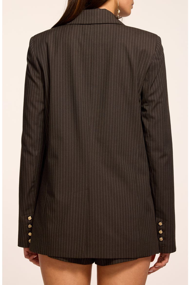 Willow Pinstripe Double Breasted Blazer, Alternate, color, BROWN PINSTRIPE