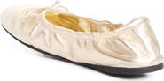 Miu Miu Metallic Ballerina Flat