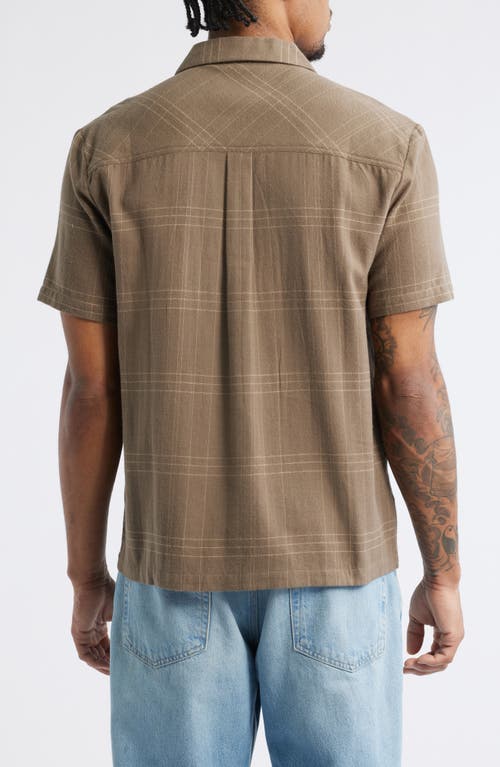 Native Youth Albie Brushed Check Camp Shirt In Brown
