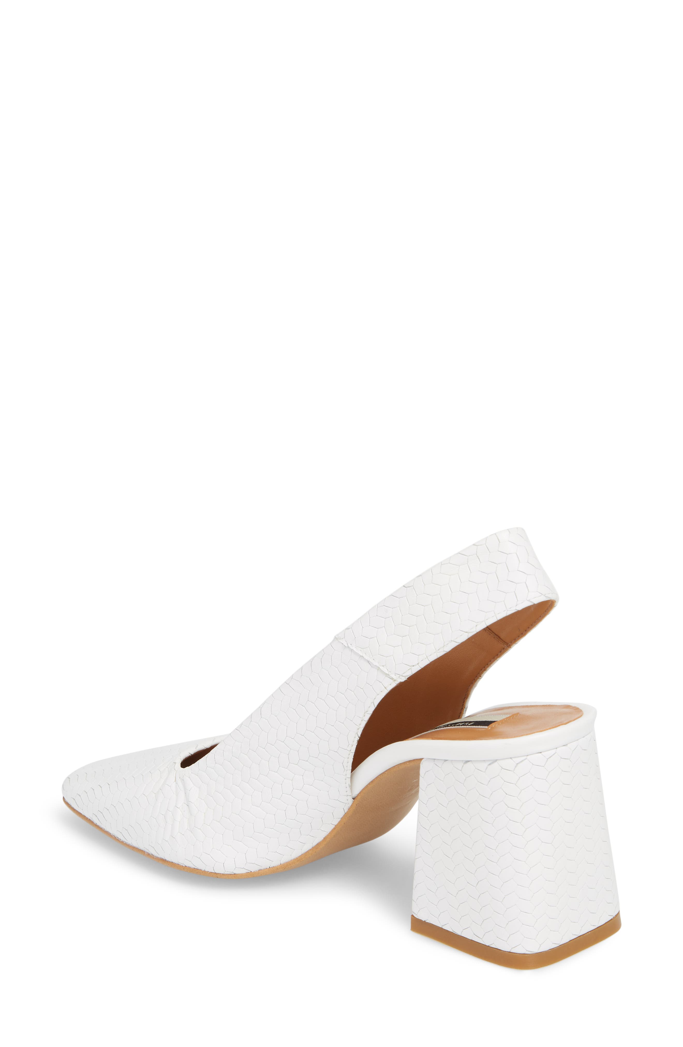 Gainor Block Heel Slingback Pump, Alternate, color, WHITE