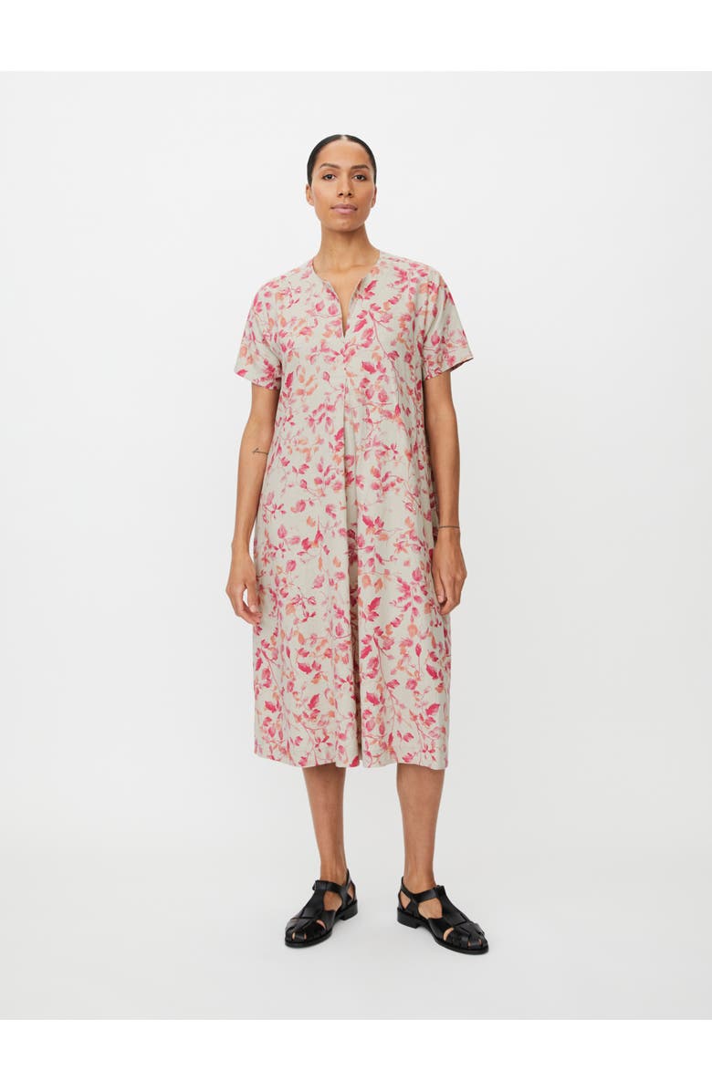 Masai Copenhagen MaNipani Floral Print Midi Dress, Main, color, Carmine