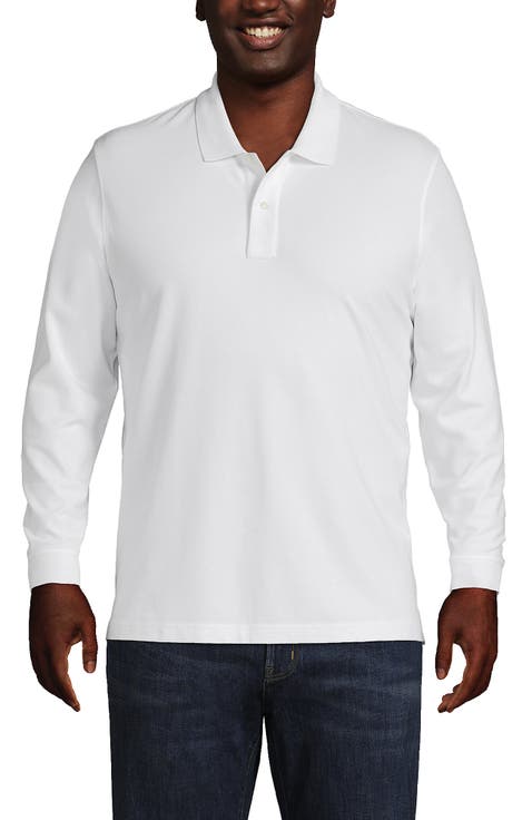 Comfort First Long Sleeve Solid Mesh Polo