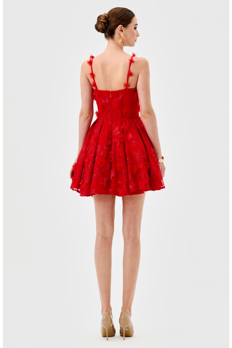 Penni 3D Floral Mini, Alternate, color, RED