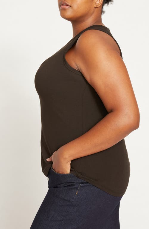 Universal Standard Cai Stretch Pima Cotton Tank In Black