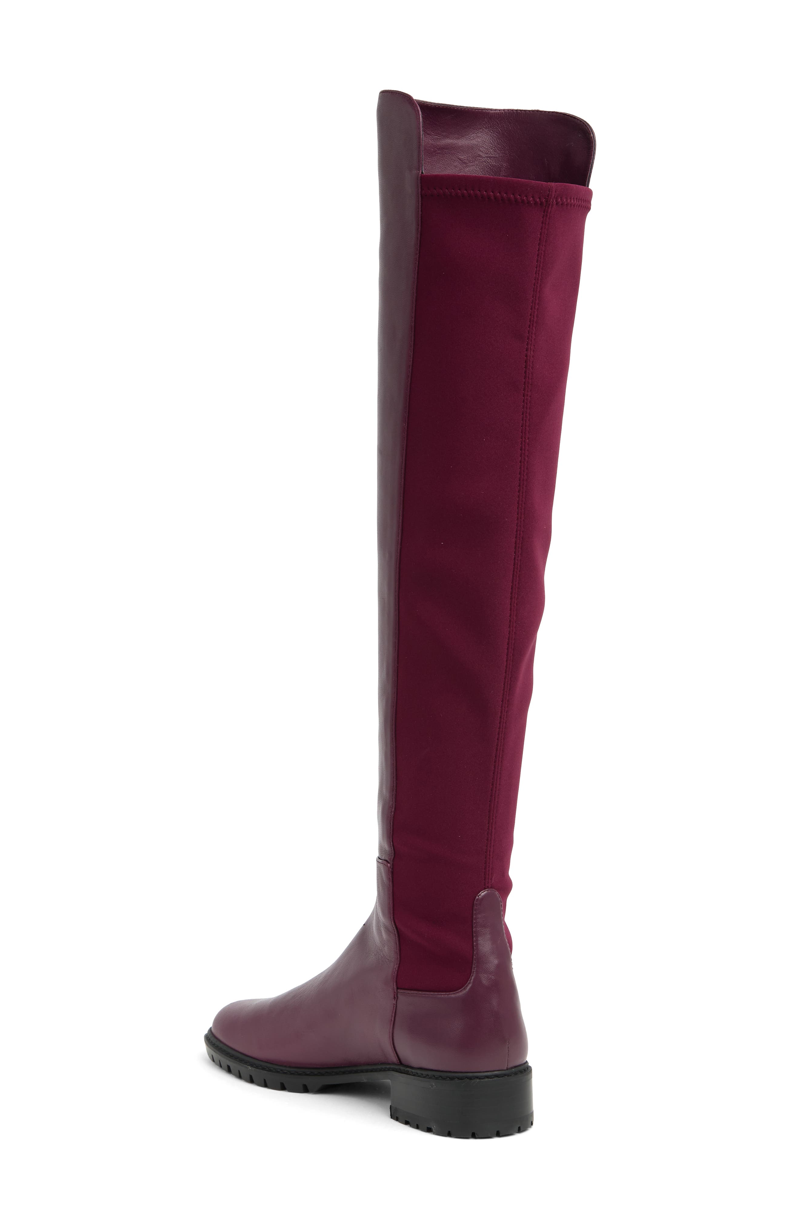 Stuart Weitzman City Over-the-Knee Boot, Alternate, color, Cranberry