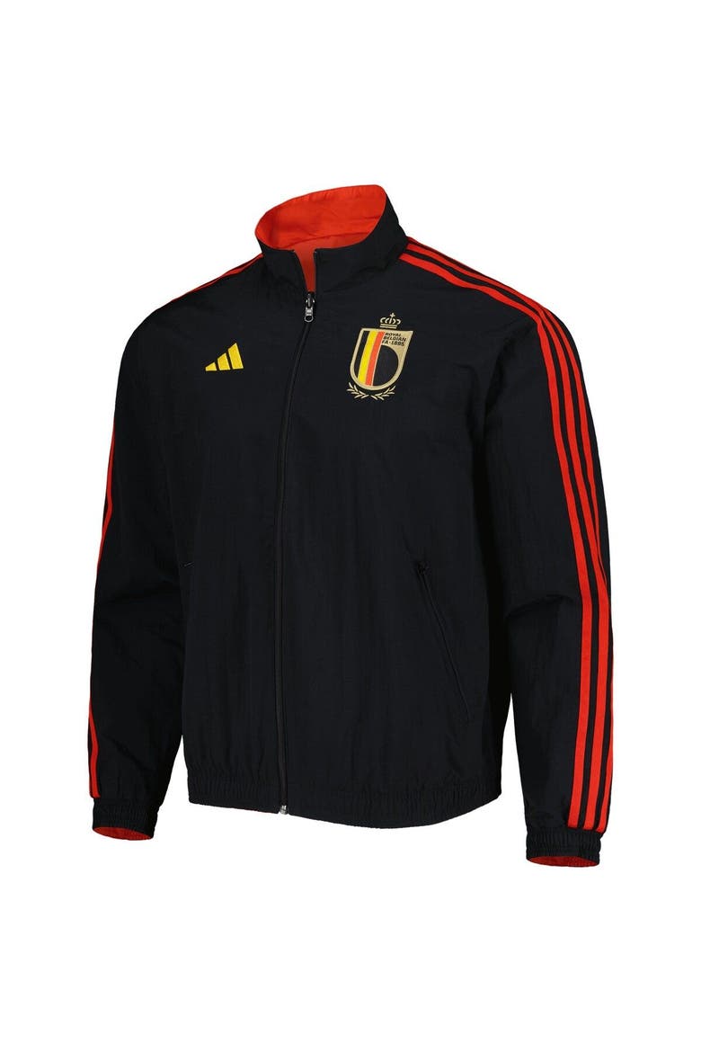 Men's adidas Red/Black Belgium National Team AEROREADY Reversible Anthem Reversible Full-Zip Jacket, Alternate, color, Red