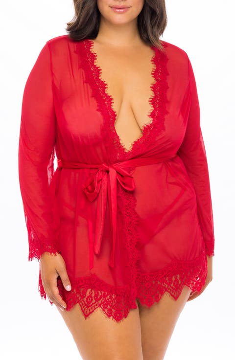 Provence Lace Trim Wrap (Plus Size)