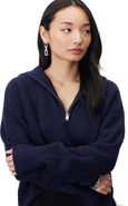 Italic Sophia Cashmere Quarter Zip Pullover