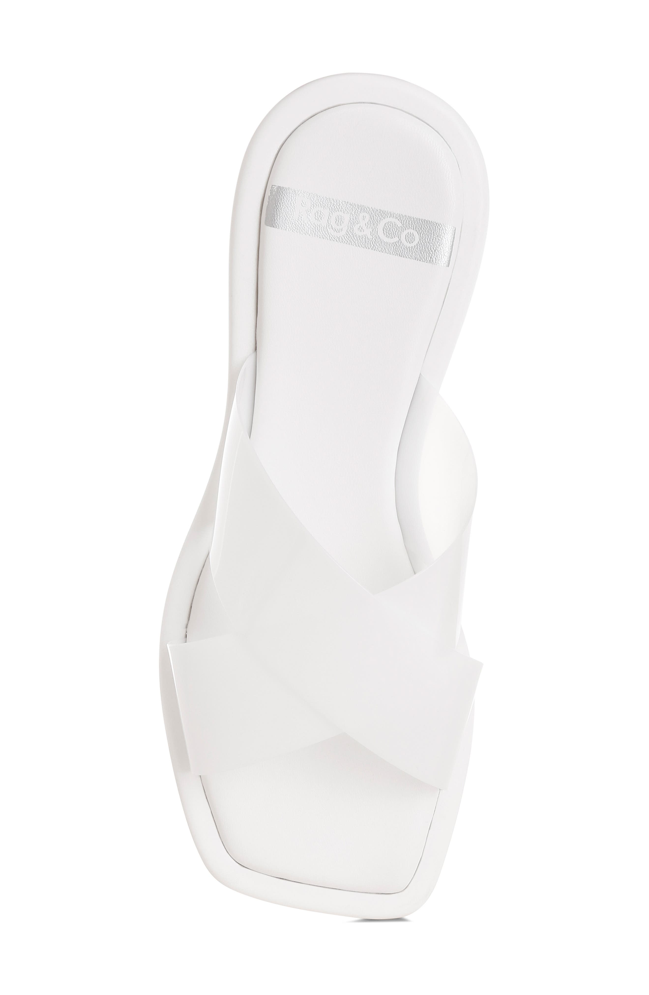 Kimama Slide Sandal, Alternate, color, WHITE
