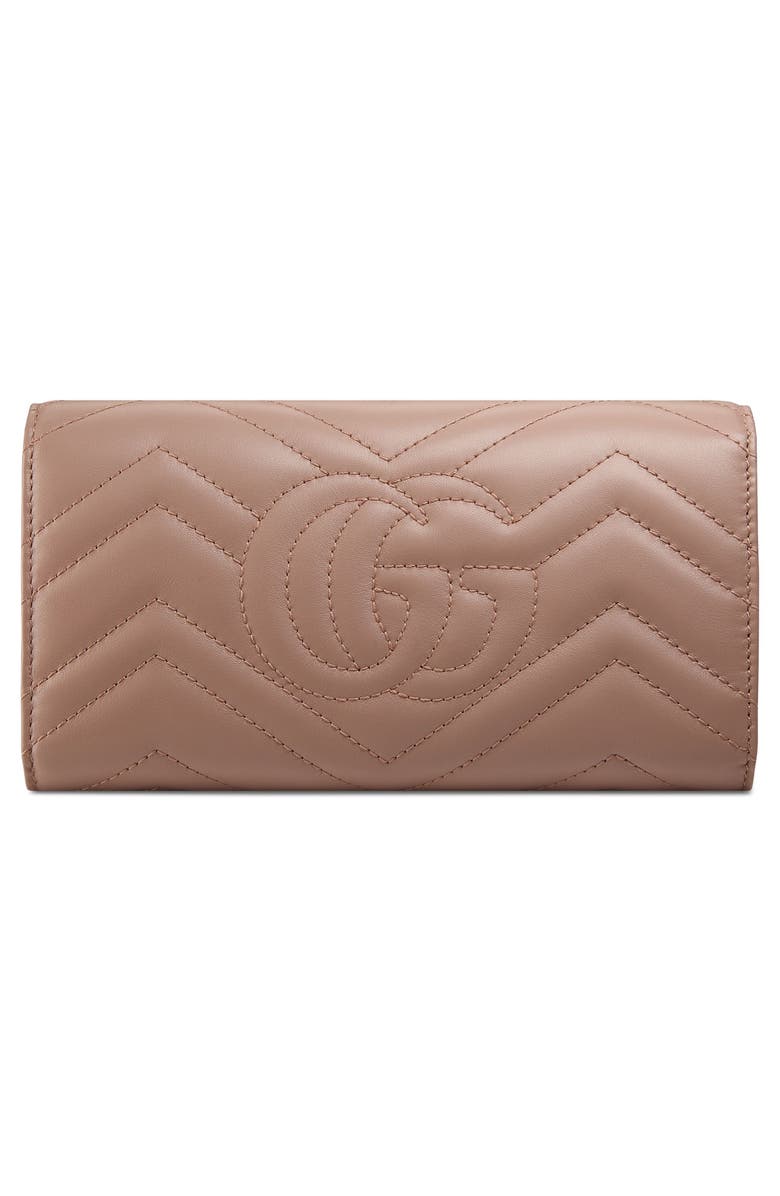 Gucci GG Marmont Matelassé Leather Continental Wallet, Alternate, color, 